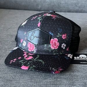 Brimmz Floral Black Kids Cap Hat Size XS infant